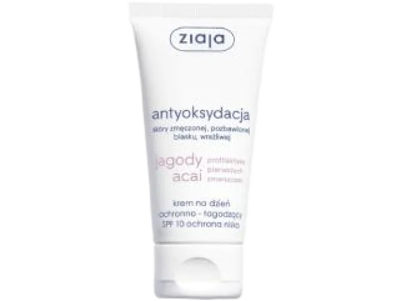 ZIAJA JAGODY ACAI Krem na dzień ochronno – łagodzący SPF10, 50 ml