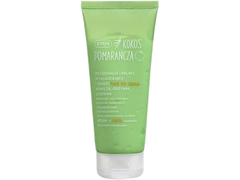 ZIAJA Kokos Pomarańcza wygładzający i świeży mus do ciała, 200 ml