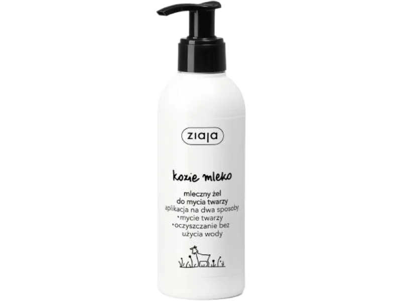 ZIAJA KOZIE MLEKO mleczny żel do mycia twarzy, 200 ml