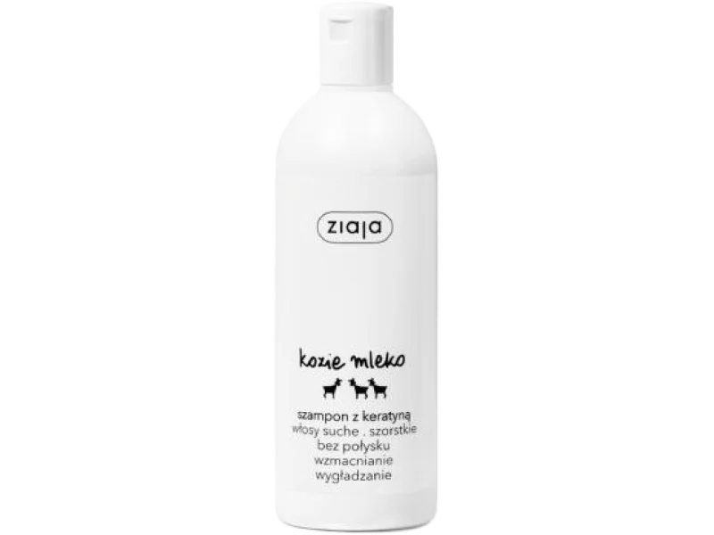 ZIAJA KOZIE MLEKO Szampon wzmacniający z keratyną, 400 ml