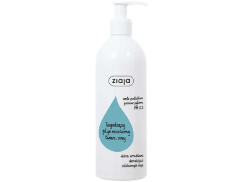 ZIAJA Łagodzący Płyn micelarny twarz oczy, 390 ml
