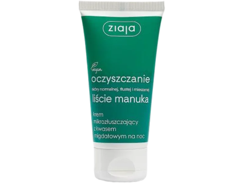 ZIAJA Manuka Krem mikrozłuszczający z kwasem migdałowym na noc, 50 ml