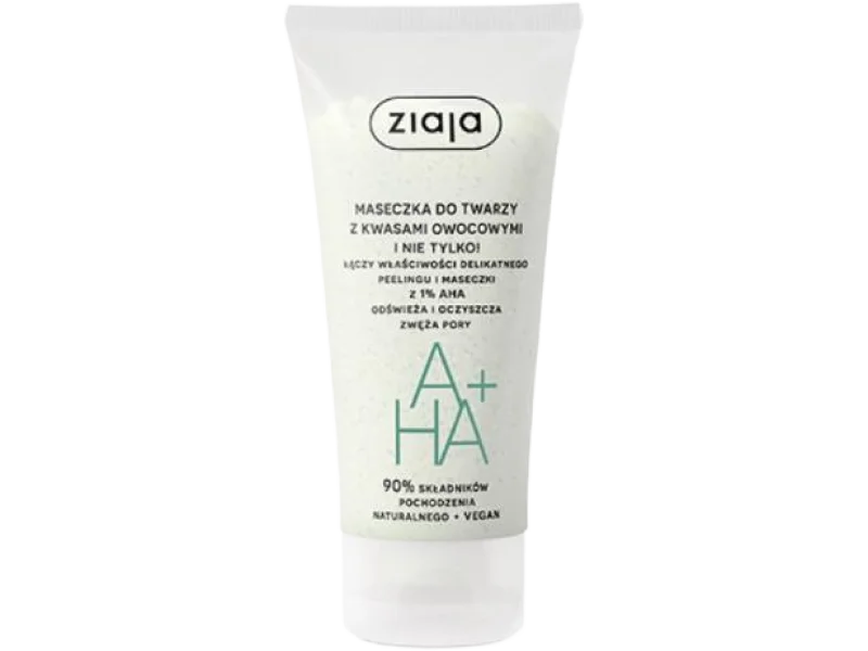 ZIAJA Maseczka do twarzy z kwasami owocowymi 1% AHA, maska, 55 ml