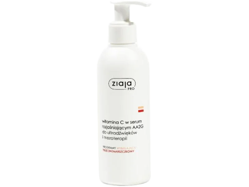 ZIAJA PRO witamina C w serum rozjaśniającym AA2G do ultradźwięków i mezoterapii, 200 ml