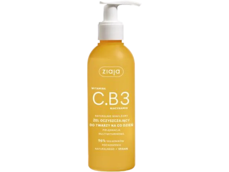 ZIAJA Witamina C.B3 Żel oczyszczający do twarzy na co dzień, żel, 190 ml