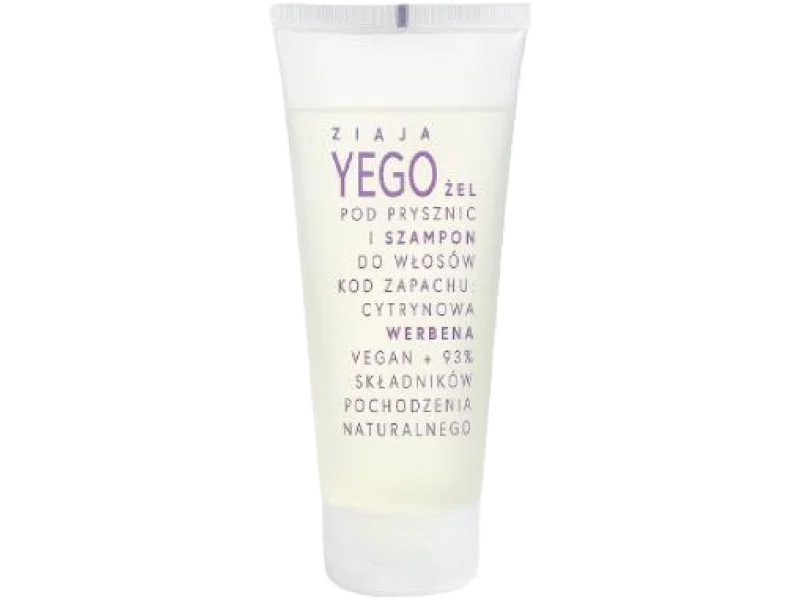 ZIAJA YEGO Żel pod prysznic i szampon do włosów cytrynowa werbena, żel, 200 ml