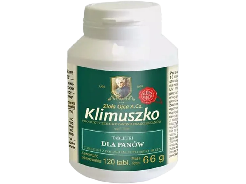 Zioła Ojca Klimuszko optymalizujące dla panów, tabletki, 120 tabl.