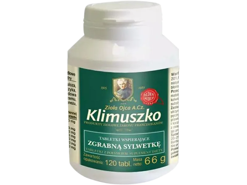 Zioła Ojca Klimuszko wspierające zgrabną sylwetkę, tabletki, 120 tabl.