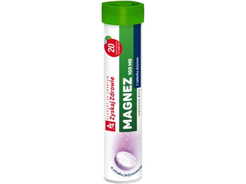 ZYSKAJ ZDROWIE Magnez, tabletki musujące, 100 mg, 20 tabl.