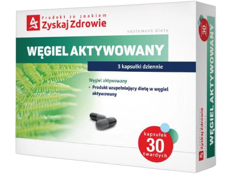 Zyskaj Zdrowie węgiel aktywowany, kapsułki twarde, 30 kaps.